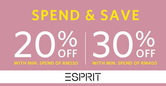 Featured image for Esprit: Save 20% to 30% off storewide online promo (incl sale items)! Ends 16 May 2018