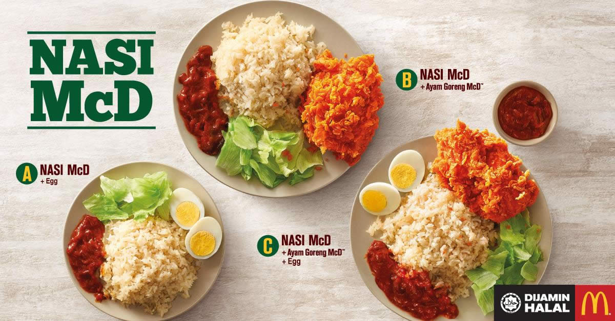 Featured image for McDonald's: NEW Nasi McD now available from 10 May 2018