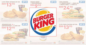 Featured image for Burger King releases new coupons valid till 3 Oct 2018