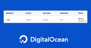 Featured image for Digital Ocean Cloud Web Hosting: Start a Virtual Machine from just US$5/mth + get FREE US$10 credit!