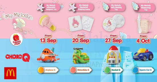 Featured image for McDonald's NEW My Melody & ChoroQ Happy Meal Toys till 10 Oct 2018