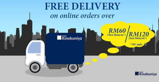 Featured image for Kinokuniya is offering FREE delivery for 3-days only till 3 Oct 2018