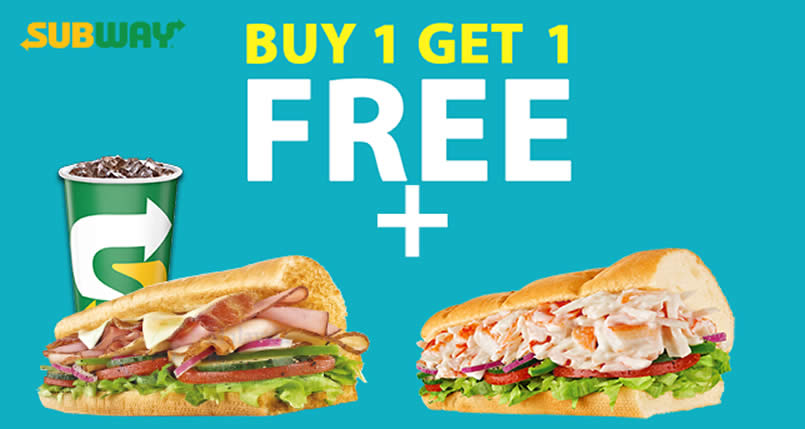 Subway Get A Sub Free When You Buy A Sub With 22oz Drink On 1 Nov 2018