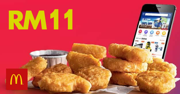 Featured image for Here's how to get 11pcs McDonald's Chicken McNuggets for only RM11! Valid till 11 Nov 2018