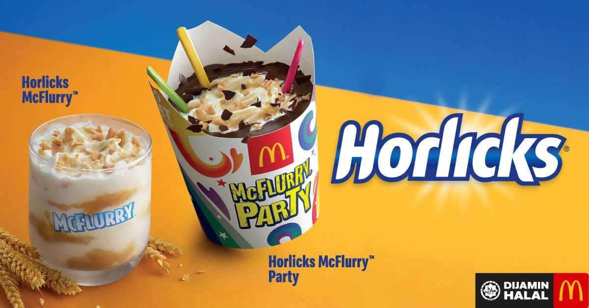 Featured image for McDonald's Horlicks McFlurry & Horlicks McFlurry Party are now available from 26 November 2018