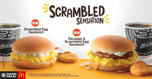 Featured image for McDonald’s launches NEW Breakfast Scrambled Egg Sandwich from 1 Feb 2019