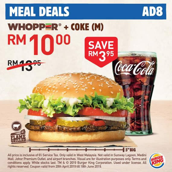 Burger King Releases New Discount Coupon Deals Valid Till 18 Jun 2019