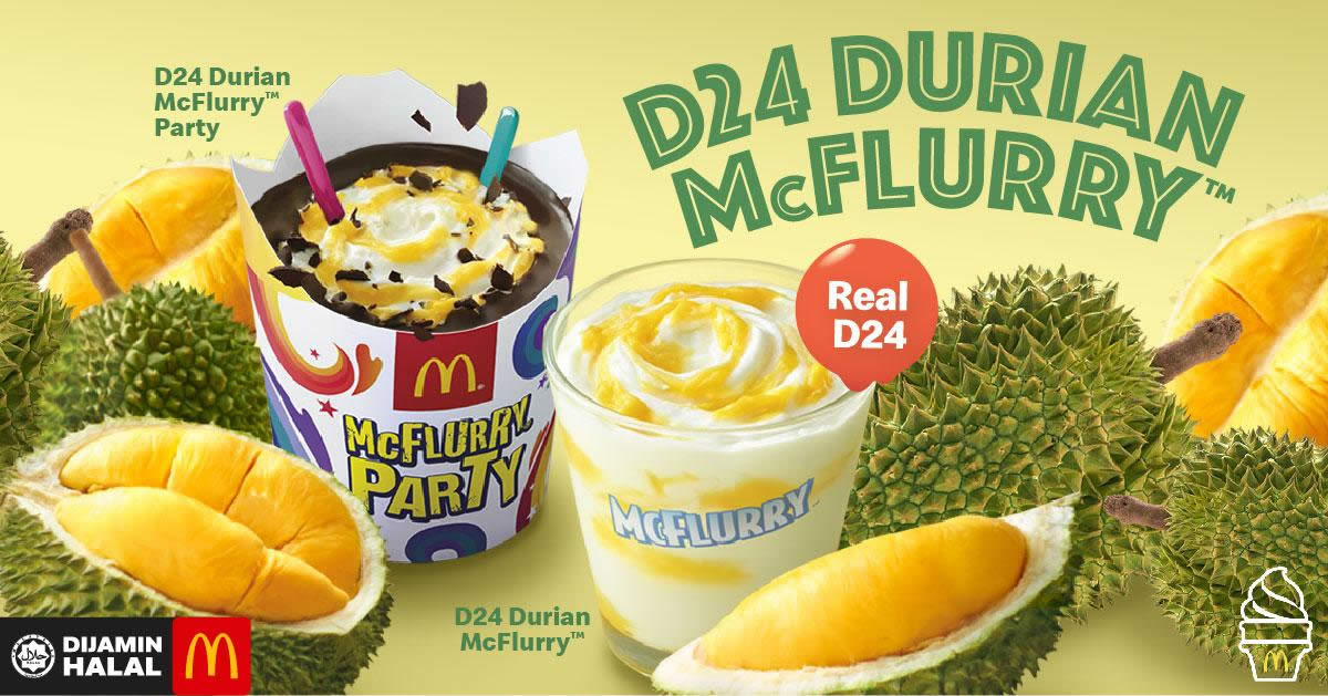 Featured image for McDonald's brings back D24 Durian Desserts, Chicken Foldover and Nasi McD & more from 22 April 2019