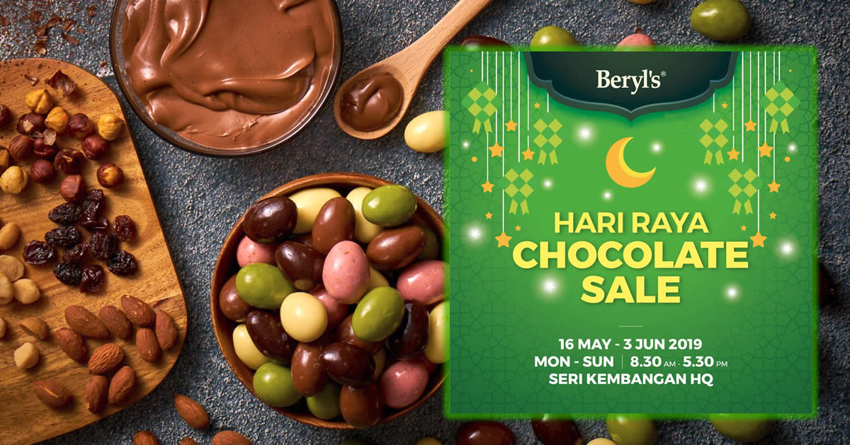 Featured image for Beryl's chocolate sale at Seri Kembangan, Selangor from 16 May - 3 Jun 2019