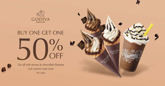 Featured image for Godiva is having a "Buy-One-Get-One 50% OFF" promo for a limited time at selected outlets from 16 July 2019
