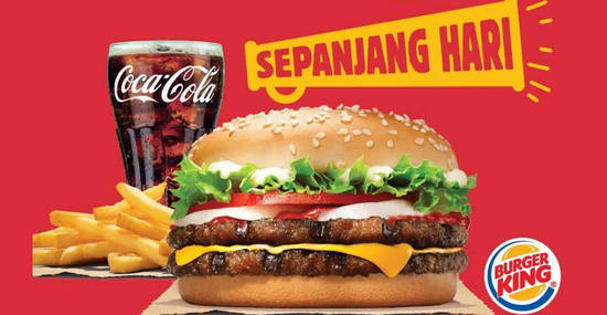 Featured image for Burger King: Get a Double King for breakfast, or lunch, or dinner, or all of them, for only RM9.90 till 24 Sep 2019