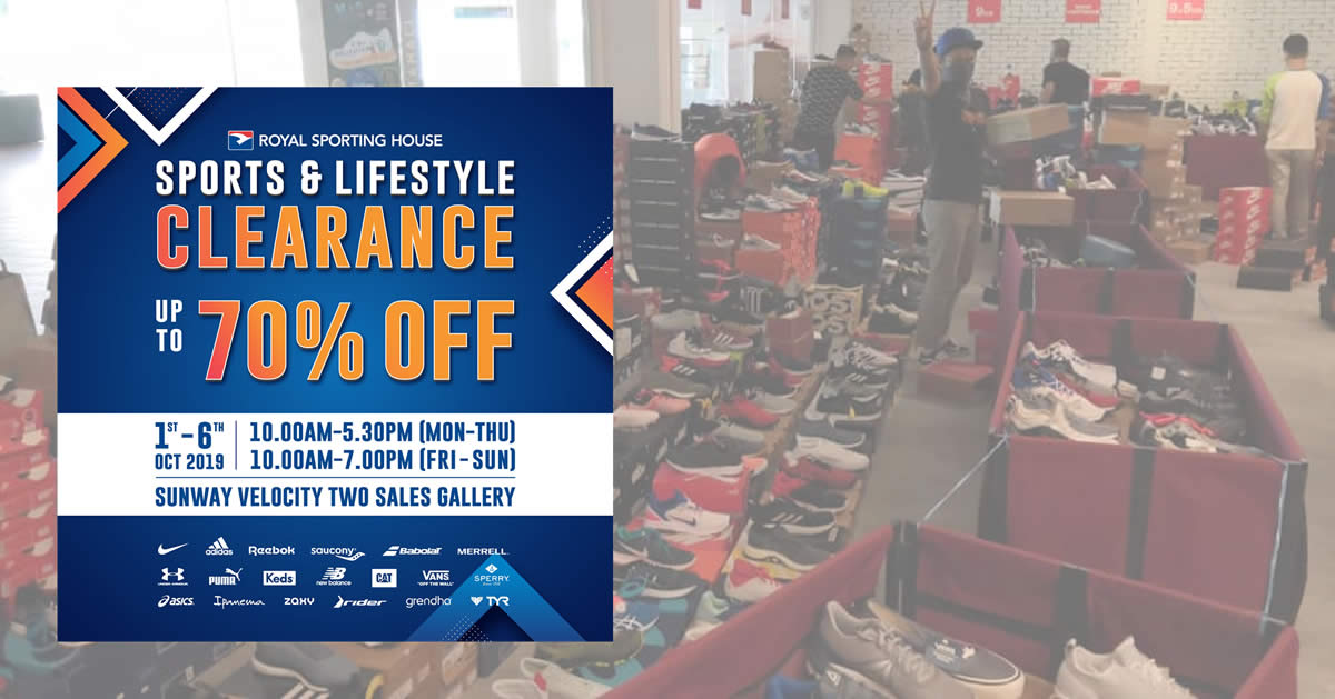 Featured image for Royal Sporting House Sports & Lifestyle Clearance Sale from 1 - 6 Oct 2019