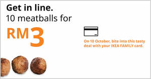 Featured image for IKEA Malaysia will be offering 10 meatballs for RM3 on 10 October 2019