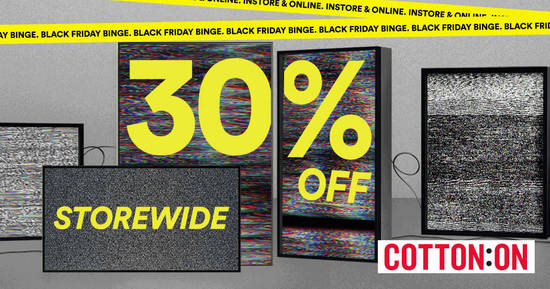 Featured image for Cotton On: 30% OFF reg-priced items of ALL brands (inc Body, Rubi, Typo, etc)! From 27 Nov - 1 Dec 2019