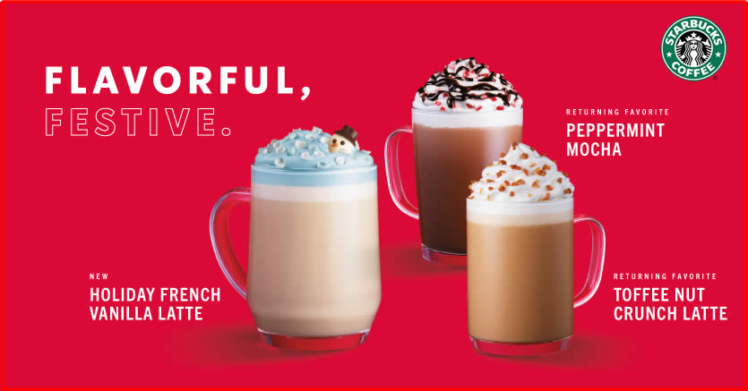 Featured image for Starbucks holiday seasonal flavours are back from 5 November 2019