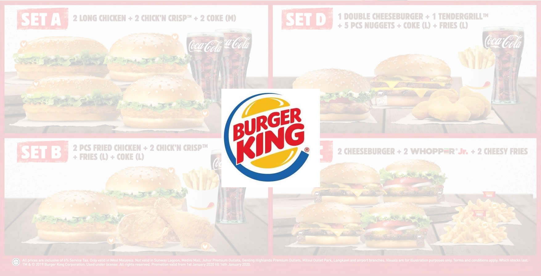 Featured image for Burger King RM20 New Year Family Feast bundles valid from 1 - 14 January 2020