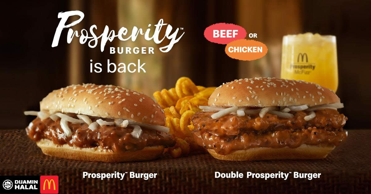 Featured image for McDonald's Prosperity Burger is back along with Twister Fries, McCafe Macarons and more from 5 Dec 2019