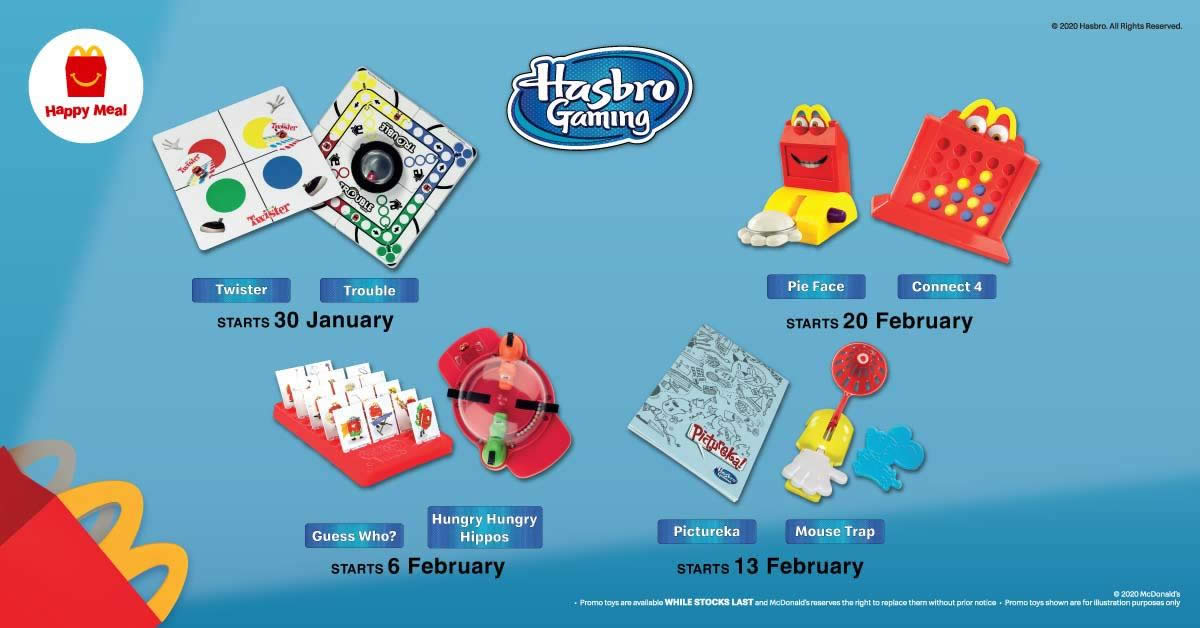 Featured image for McDonald's latest Happy Meal toys features Hasbro Gaming till 26 February 2020