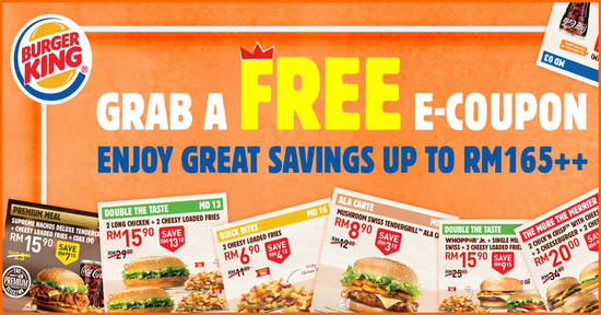 Featured image for Burger King: Save BIG with the latest e-coupon deals valid till 15 April 2020