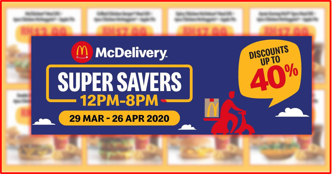Featured image for Super Savers with Contactless McDelivery till 26 April 2020