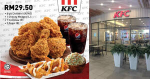 Featured image for Here is a KFC coupon which lets you enjoy 5pc chicken meal at RM29.50 till 31 July 2020