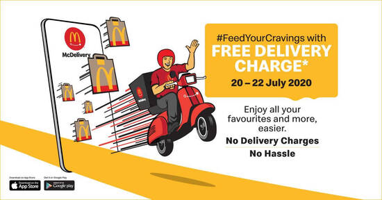 Featured image for McDelivery FREE Delivery Charge Promo till 22 July 2020