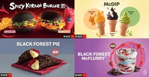 Featured image for McDonald’s: Spicy Korean Burger is back with two Daebak choices along with NEW Black Forest McFlurry and more (From 15 July 2020)