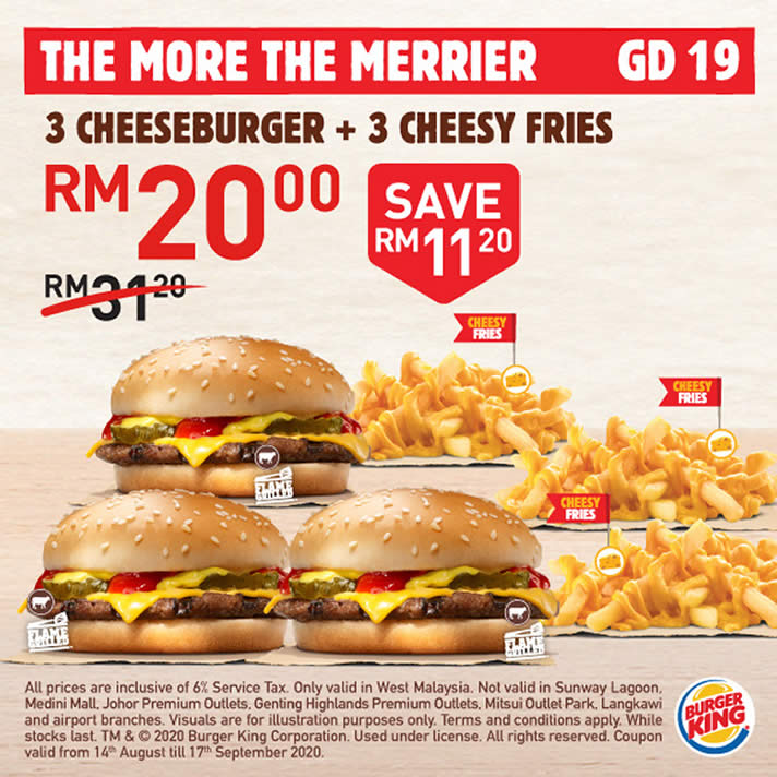 Here are 20 NEW Burger King coupons you can use till 17th September 2020