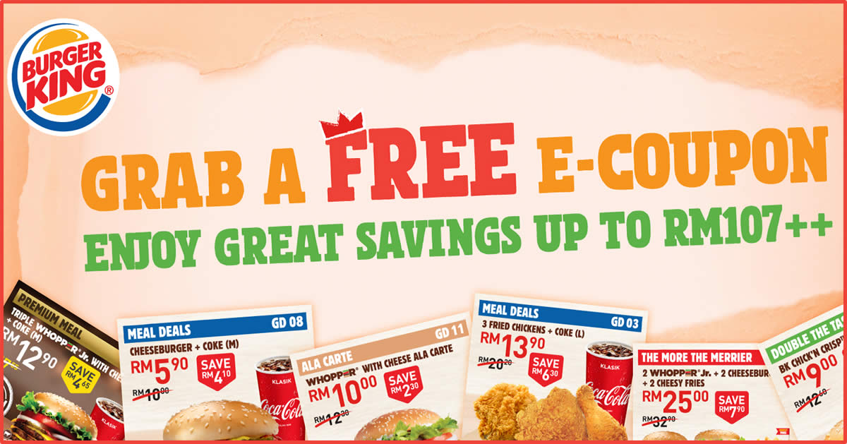 Featured image for Here are 20 NEW Burger King coupons you can use till 17th September 2020