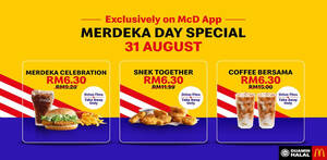 Featured image for McDonald’s ONE-DAY special! Celebrate the 63rd Merdeka Day with these irresistible RM6.30 deals on 31 August 2020