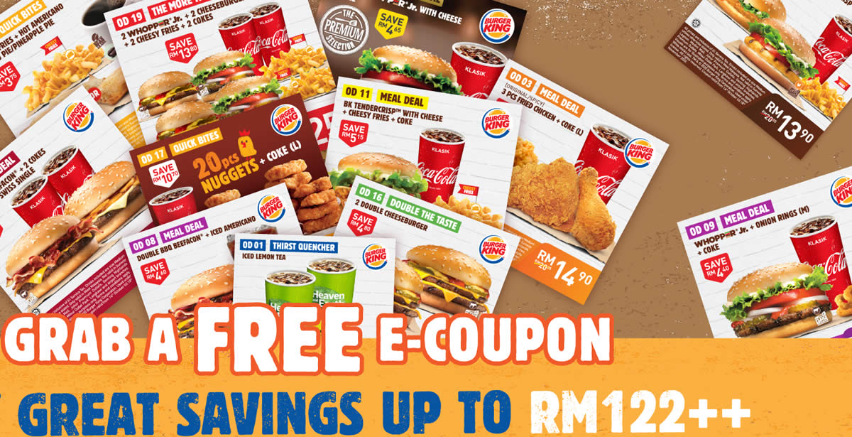 Featured image for Burger King releases 20 NEW Burger King coupons you can flash to redeem till 18 November 2020