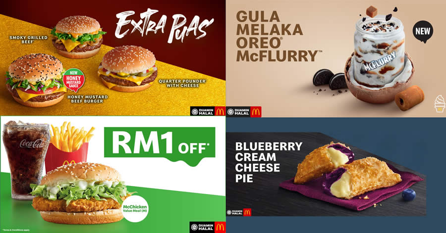 Featured image for McDonald's releases NEW Honey Mustard Beef Burger, Gula Melaka Oreo McFlurry & more (From 5 Oct 2020)