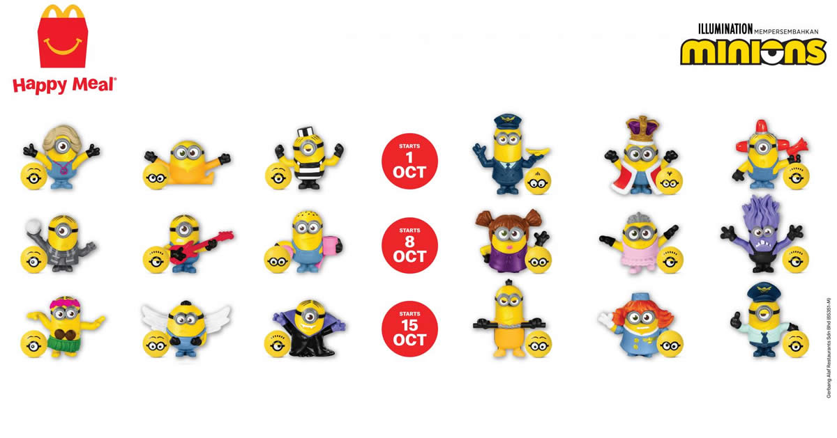 Featured image for McDonald's now offers Minion toys for FREE with every Happy Meal till 11 November 2020