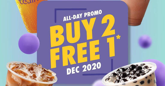 Featured image for Tealive: Flash this image to enjoy Buy-2-Get-1-Free deal all-day till 31 Dec 2020