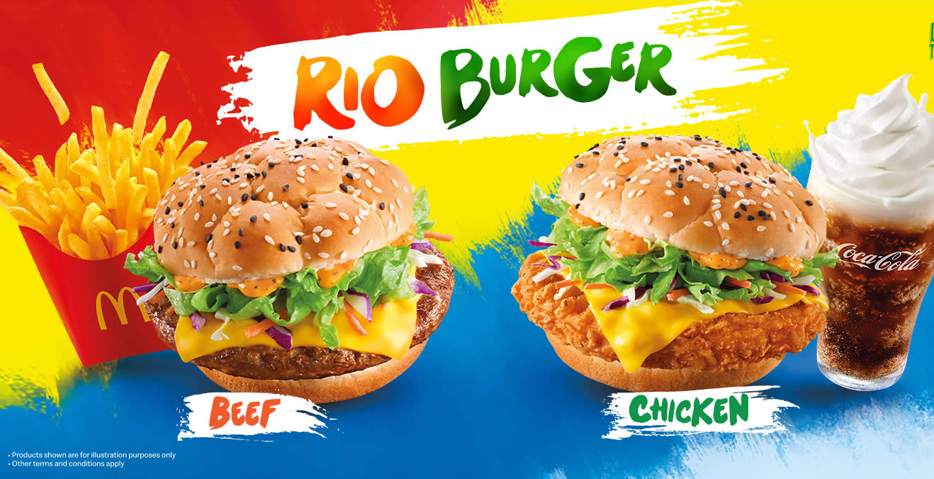 Featured image for McDonald's M'sia launches new menu items: Omelette Sandwiches, Rio Burger & Fruity Desserts from 31 May 2021