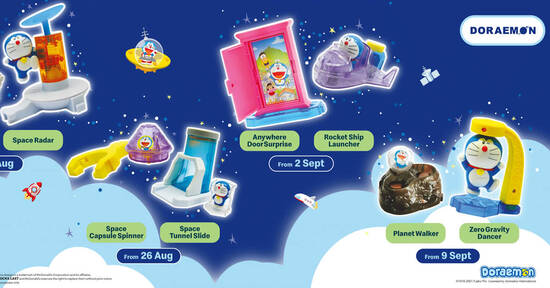 Featured image for McDonald's M'sia latest Happy Meal now comes with a Doraemon toy FREE till 15 Sep 2021
