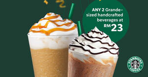 Featured image for Starbucks M’sia 2-for-RM23 deal on Dec 17 means you pay only RM11.5 for each Grande-sized handcrafted beverage