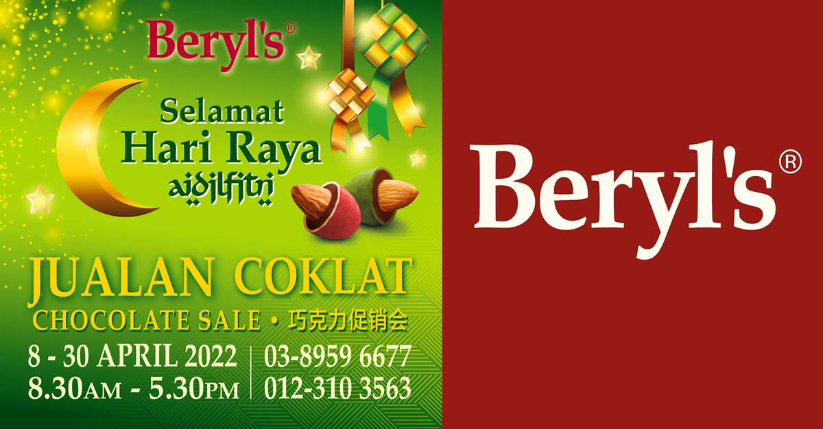 Featured image for Beryl's Chocolate Sale 2022 will be happening on 8th - 30th April 2022