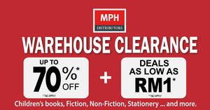 Featured image for (EXPIRED) MPH Warehouse Clearance Sale from 1 – 6 June 2022