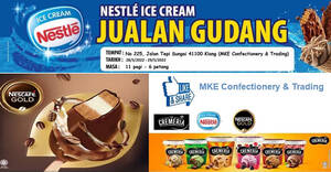 Featured image for Nestle Ice Cream Warehouse Sale by MKE Confectionery & Trading from 28 – 29 May 2022