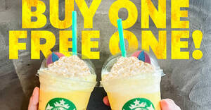 Featured image for Starbucks M’sia outlets offering 1-for-1 Mango on the Beach Frappuccino all-day from 1 – 11 July 2022