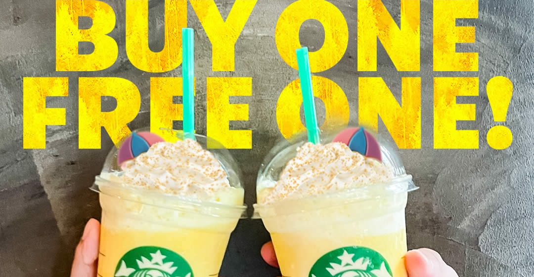 Featured image for Starbucks M'sia outlets offering 1-for-1 Mango on the Beach Frappuccino all-day from 1 - 11 July 2022