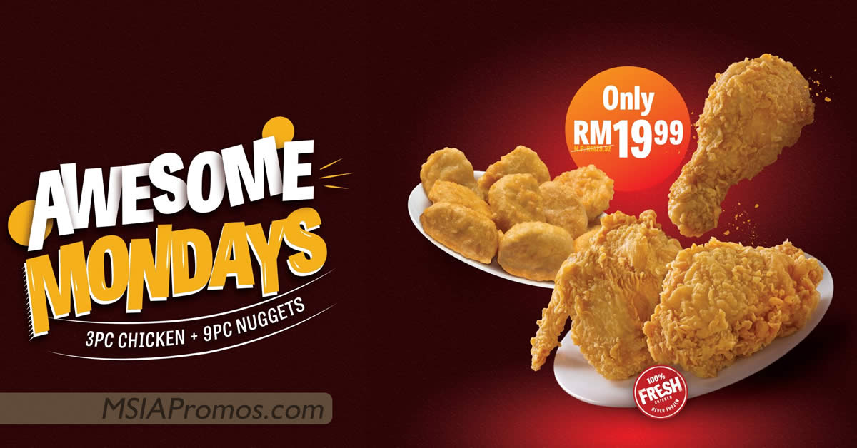 Featured image for Texas Chicken RM19.99 Awesome Monday Promotion on Mondays