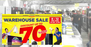 Featured image for HLK up to 70% off warehouse sale at Kota Kemuning Shah Alam from 8 – 12 Dec 2022