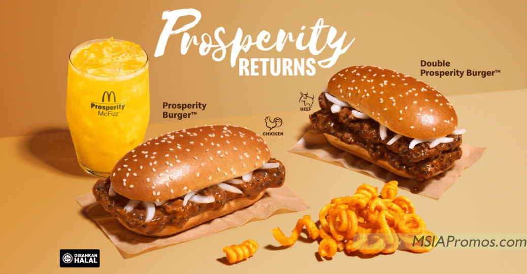Featured image for McDonald's M'sia brings back Prosperity Burger™, Twister Fries and Prosperity McFizz™ from 1 Dec 2022