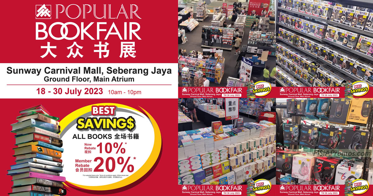Featured image for POPULAR Bookfair at Sunway Carnival Mall till 30 July 2023