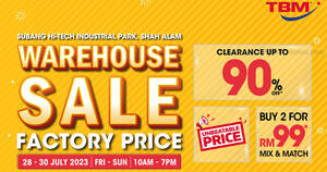 Featured image for Tan Boon Ming warehouse sale from 28 – 30 July 2023