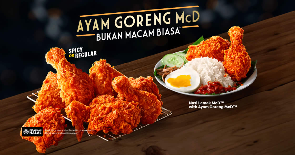 Featured image for McDonald's M'sia now selling Ayam Goreng McD, Chocolate Pie and more from 10 Aug 2023