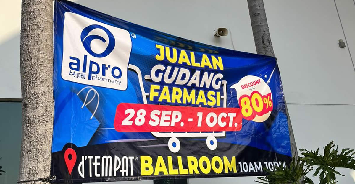 Featured image for Alpro Pharmacy Warehouse Sale till 1 Oct 2023