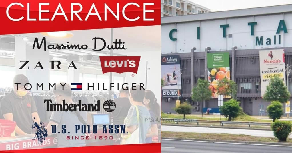 Featured image for Branded warehouse clearance at CITTA Mall till 24 Sep 2023